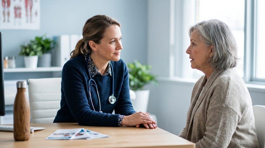 Lasting Weight Loss Beyond Medication — physician discussing a weight management plan with a patient.